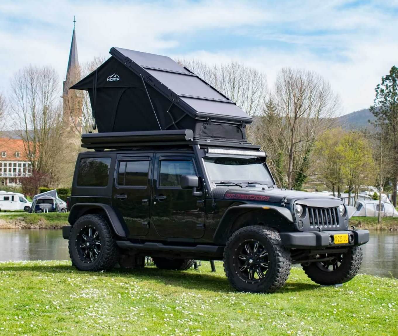 Daktent op Jeep Wrangler